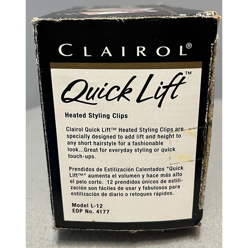 Clairol Quick Lift Heated‎ Styling Clips Vintage 1993 Working Complete Set L-12 - Picture 7 of 9